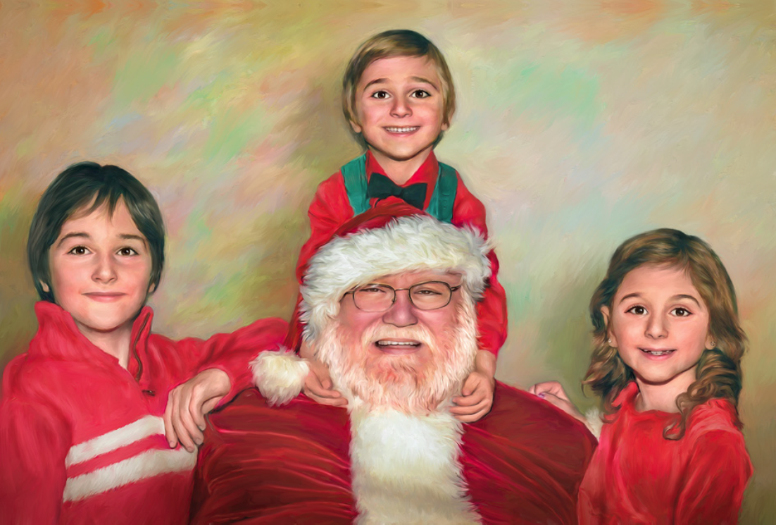 kids chrismas canvas